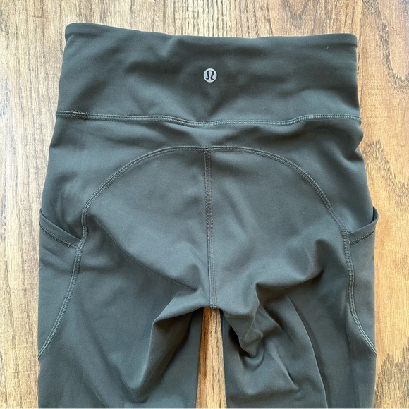 Lululemon Invigorate High-Rise Tight Leggings 25" Green Size 4 Side Pockets - Picture 5 of 8